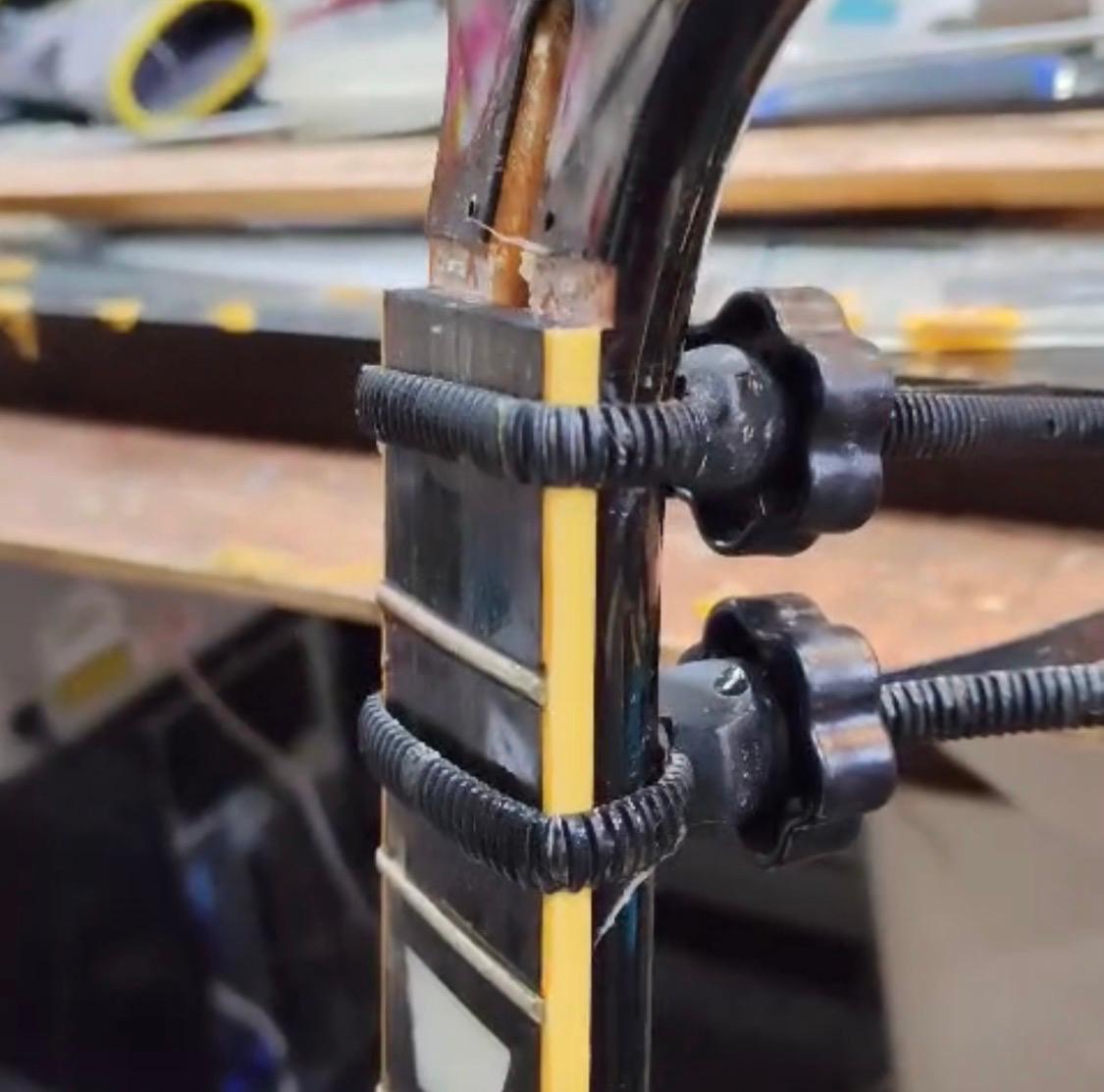Broken guitar neck repair