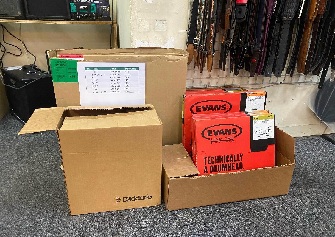 Discounted New Old stocks of Evans Drumheads