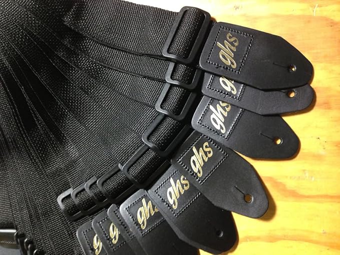 GHS WEBBED NYLON GUITAR STRAPS Black