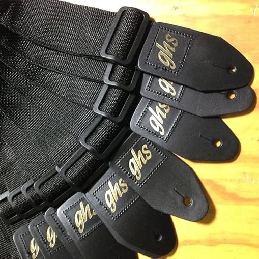 GHS WEBBED NYLON GUITAR STRAPS Black