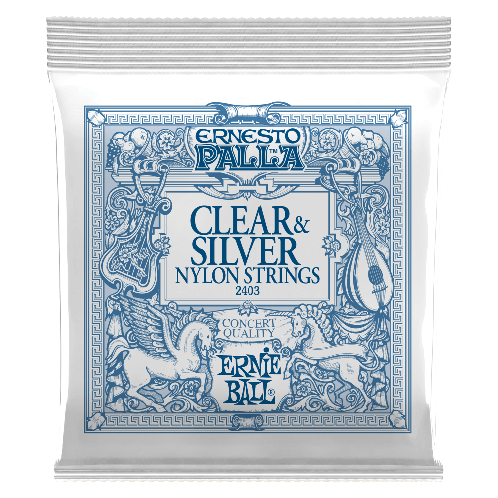 Ernie Ball Ernesto Palla Nylon Classical Guitar Strings - Clear & Silver