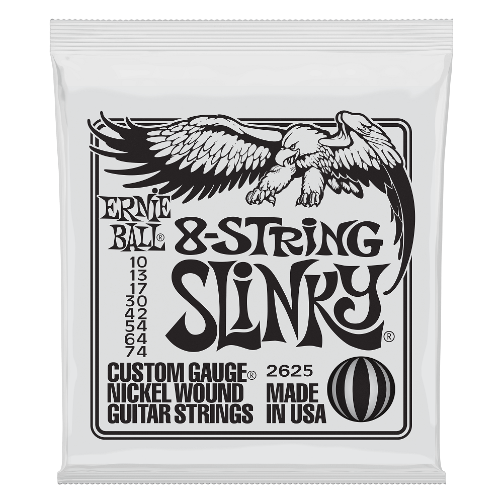 Ernie Ball Slinky Nickel Wound 8-String Electric Guitar Strings 10-74 Gauge