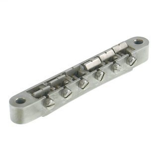 Faber ABRM-NA Bridge, Fits 4mm studs, Aged Nickel, Brass saddles nickel plated