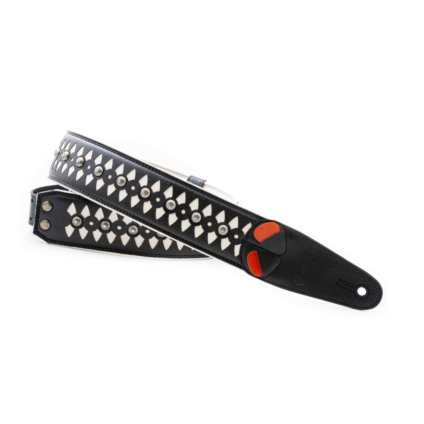 Righton Armour White Guitar Strap – Inspired by Medieval Armor