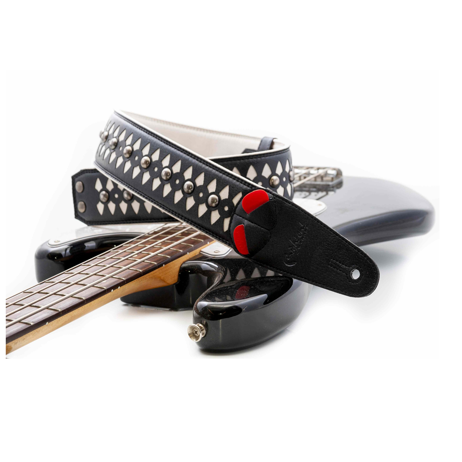 Righton Armour White Guitar Strap – Inspired by Medieval Armor