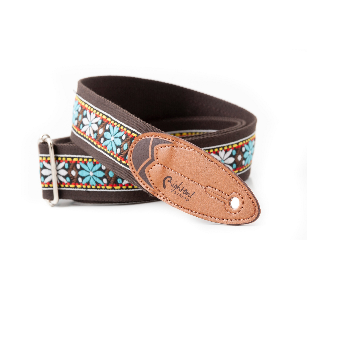 RightOn Surf Wind Brown guitar strap