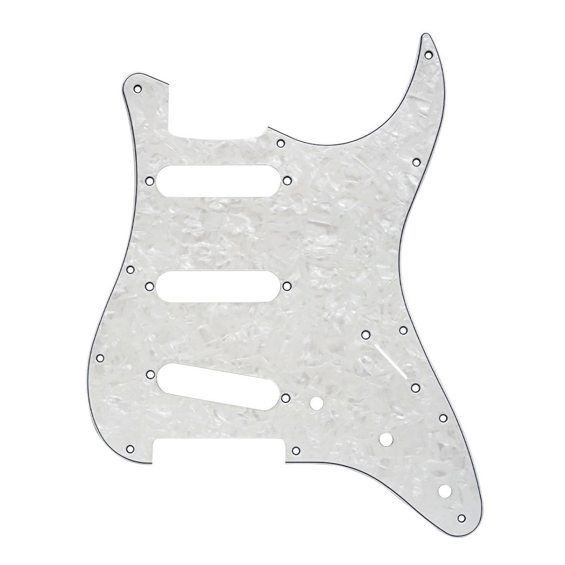 Hosco Strat Pickguard (S-S-S) White Pearloid