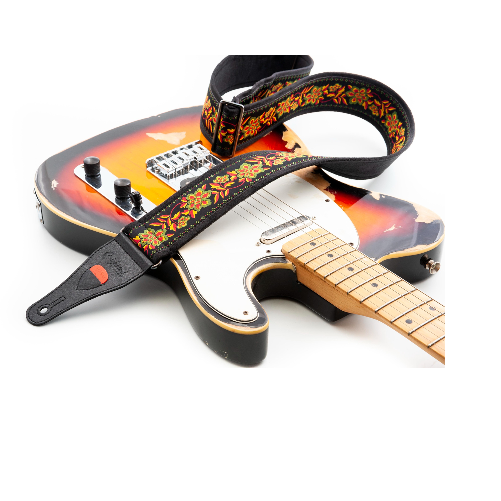Righton Roses II Black Guitar Strap